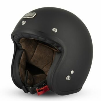 CASCO MOTO JET VINTAGE 3 BOTTONI S250  MAT BLACK
