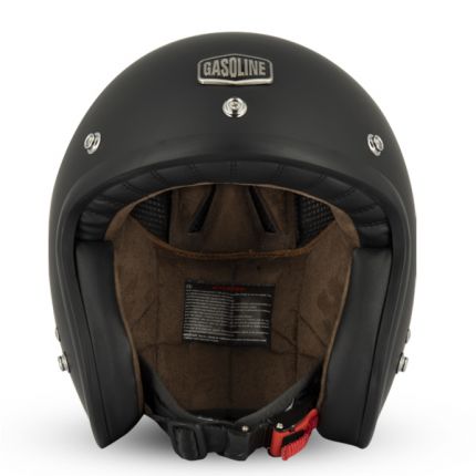 CASCO MOTO JET VINTAGE 3 BOTTONI S250  MAT BLACK