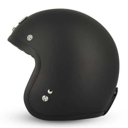 CASCO MOTO JET VINTAGE 3 BOTTONI S250  MAT BLACK