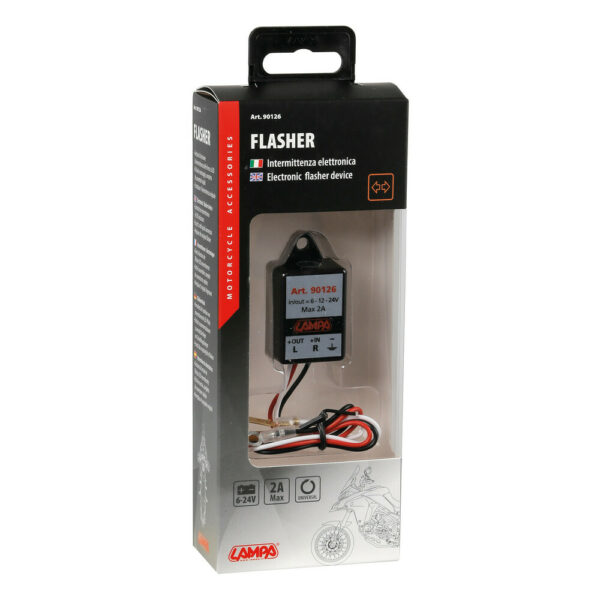 Lampa Art 90126 Flasher, intermittenza elettronica - 6/12/24V - 2A
