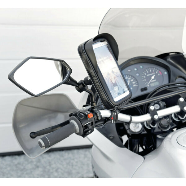 Supporto Moto Porta Smartphone Lampa Opti Mirror Con Morsetto 9-14 mm