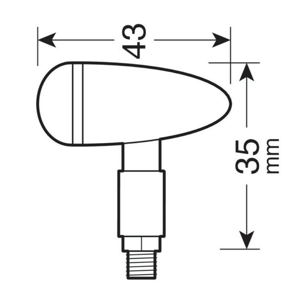 Lampa Art 90482, Drop, indicatori direzione a Led - Nero