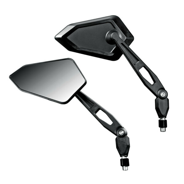 Coppia Specchietti Moto Lampa Modello Jax da 10mm Nero