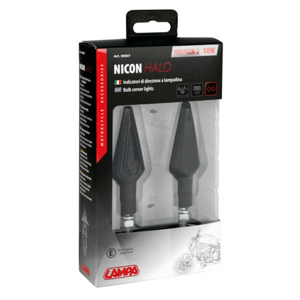 Lampa Art. Nicon Halo, indicatori di direzione - 10W - Nero
