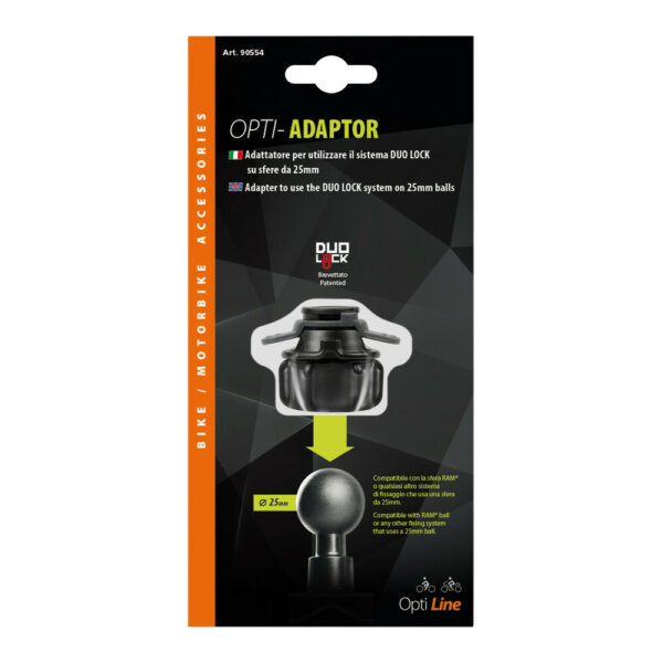 Optiline Art 90554, Adaptor, Adattatore per sfere Ø 25 mm