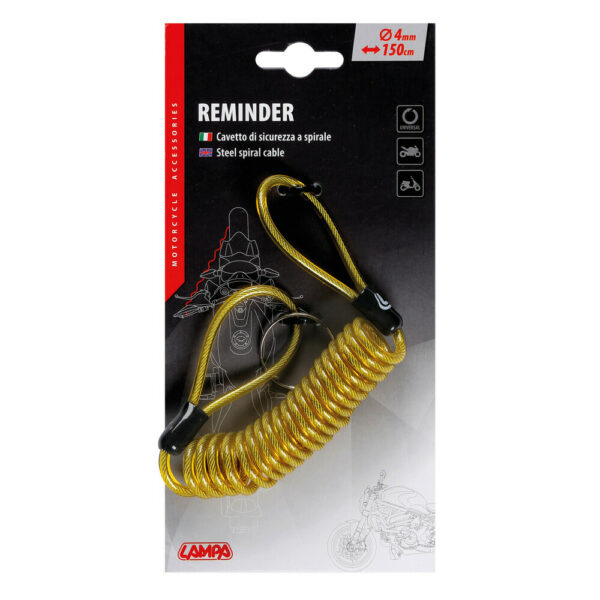 Lampa Art 90674, Reminder, cavetto di sicurezza a spirale - Giallo