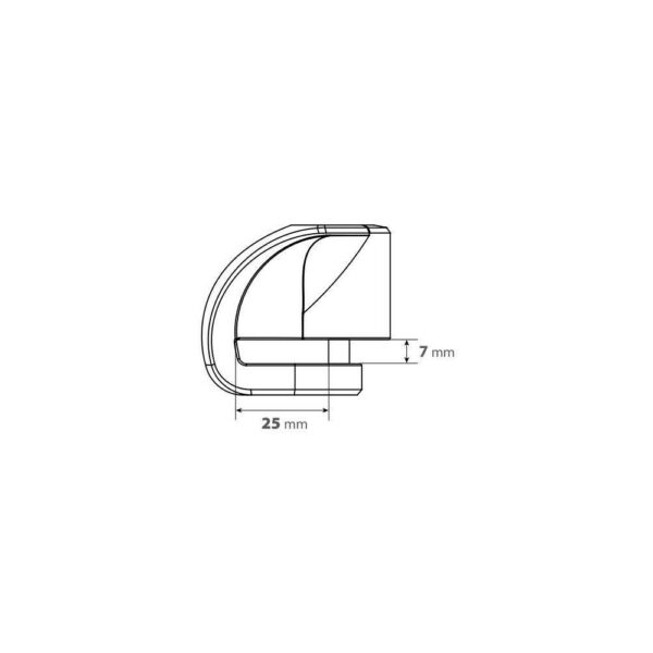 Lampa Art 91561, Stone XS, lucchetto bloccadisco - Perno Ø 5,5 mm - Nero