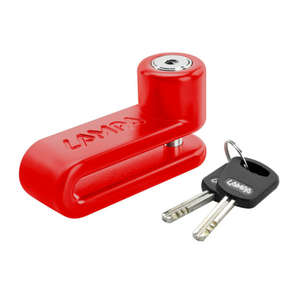 Lampa Art 91566, Pinch XL, lucchetto bloccadisco - Perno Ø 10 mm - Rosso