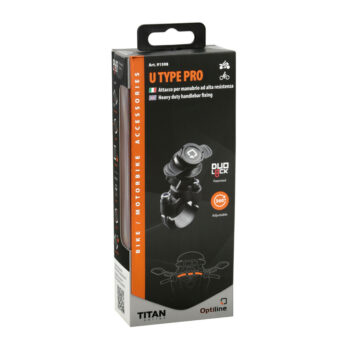 Optiline Art 91598, Titan U Type Pro, supporto con attacco per manubrio ad alta resistenza