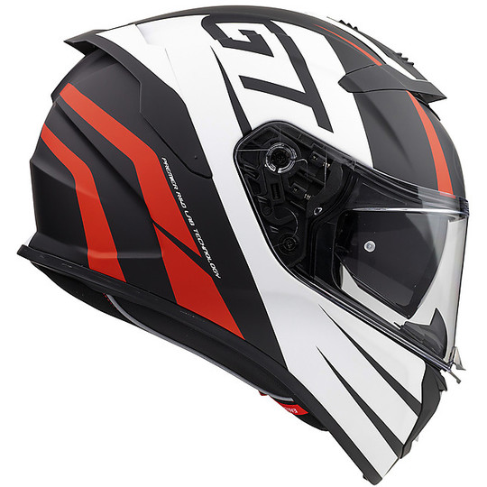 Casco Moto Integrale In Fibra Premier DEVIL GT92 BM Nero Bianco Rosso Opaco