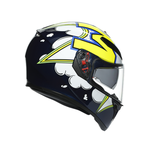 CASCO MOTO AGV K3 SV E2205 MULTI - BUBBLE BLUE/WH/YELLOW FLUO