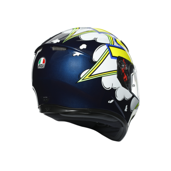CASCO MOTO AGV K3 SV E2205 MULTI - BUBBLE BLUE/WH/YELLOW FLUO