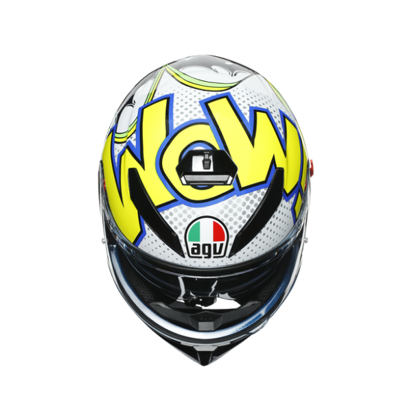 CASCO MOTO AGV K3 SV E2205 MULTI - BUBBLE BLUE/WH/YELLOW FLUO