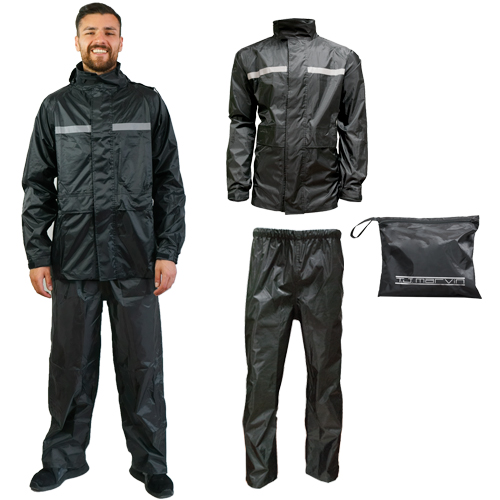 Set Antipioggia Sportivo Giacca e Pantalone Tj Marvin E34 Nero (2pz.)