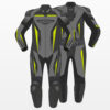 Tuta Intera Sepang Prexport racing in pelle black/gun/yellow fluo