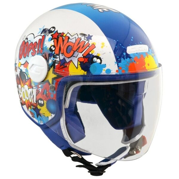 Casco Moto da Bambino CGM 205G MAGIC COMICS Visiera Lunga Blu
