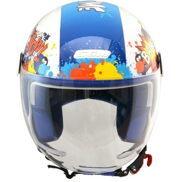 Casco Moto da Bambino CGM 205G MAGIC COMICS Visiera Lunga Blu