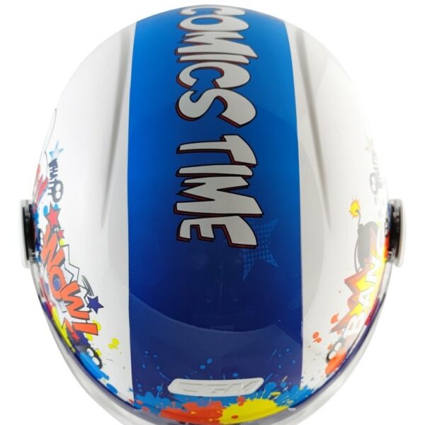 Casco Moto da Bambino CGM 205G MAGIC COMICS Visiera Lunga Blu