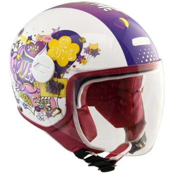 Casco  Moto da Bambino CGM 205G MAGIC COMICS Visiera Lunga Fucsia
