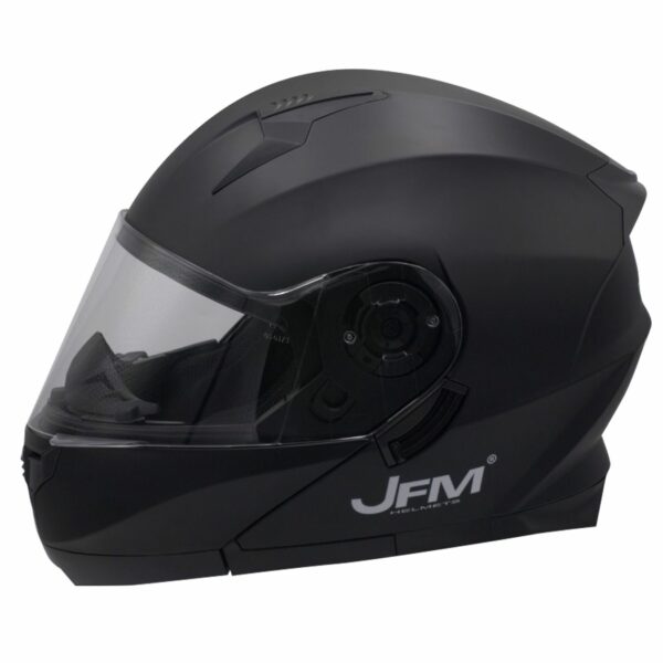 CASCO MOTO JFM MODULARE CON DOPPIA VISIERA NERO OPACO