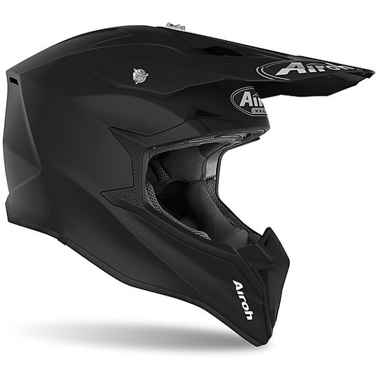 Casco Moto Cross Enduro Airoh WRAAP Color Nero Opaco
