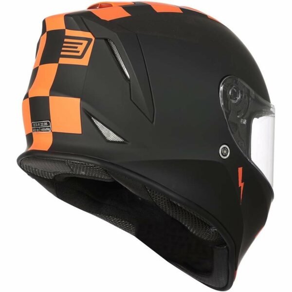 Casco Moto Integrale Origine DINAMO CONTEST Arancio Opaco Nero
