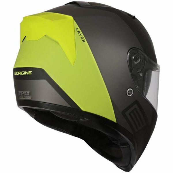 Casco Moto Integrale Origine STRADA LAYER Giallo Fluo Opaco