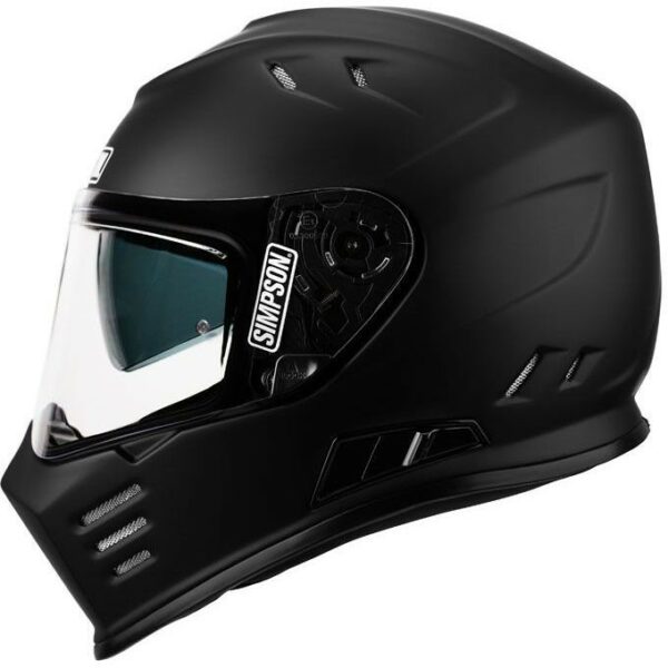 Casco Moto Integrale Simpson Venom  Nero Lucido Doppia Visiera