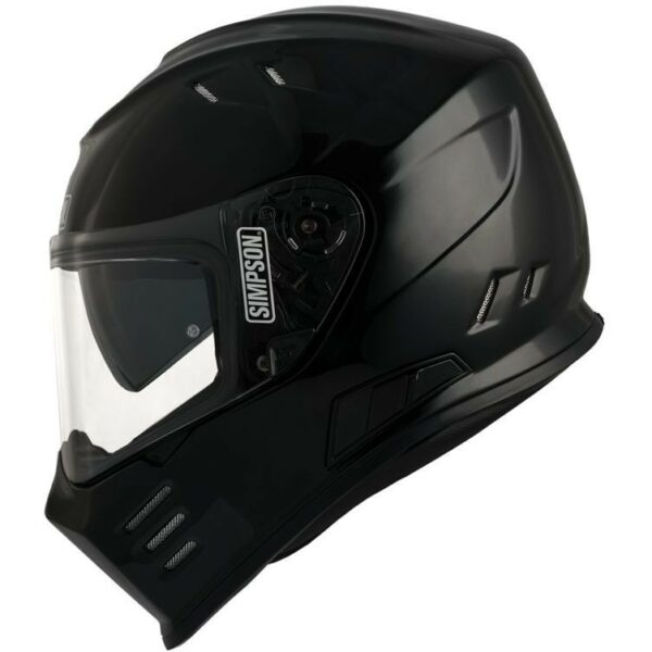 Casco Moto Integrale Simpson Venom  Nero Lucido Doppia Visiera