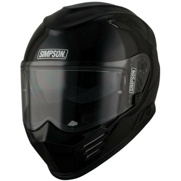 Casco Moto Integrale Simpson Venom  Nero Lucido Doppia Visiera