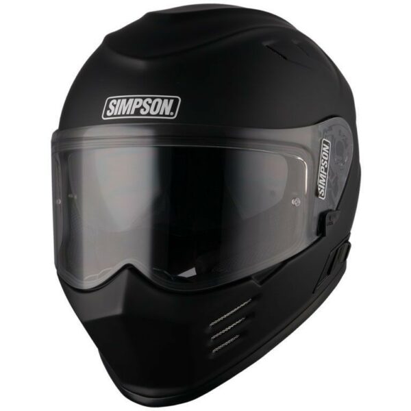 Casco Moto Integrale Simpson Venom  Nero Opaco Doppia Visiera