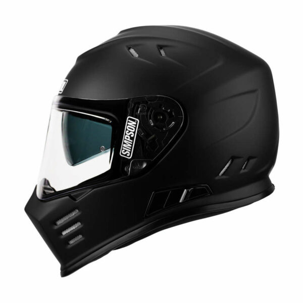 Casco Moto Integrale Simpson Venom  Nero Opaco Doppia Visiera
