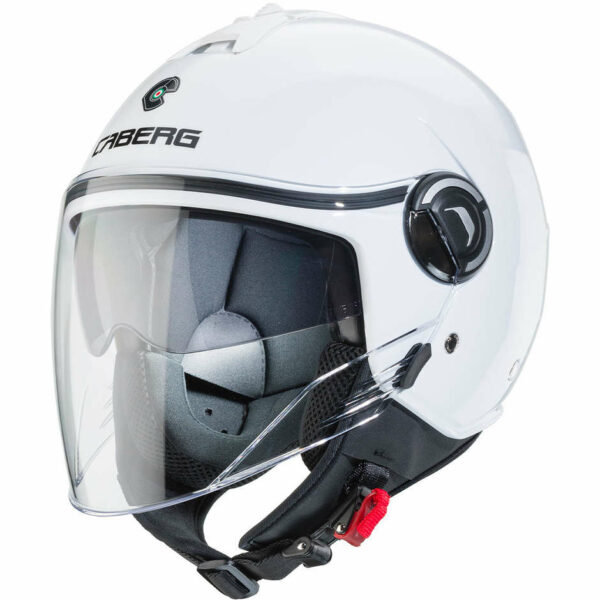 Casco Moto Jet Caberg RIVIERA v4 bianco lucido doppia Visiera
