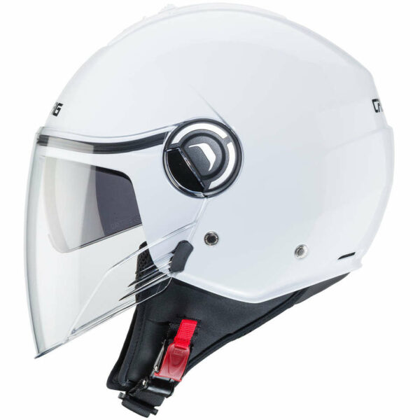 Casco Moto Jet Caberg RIVIERA v4 bianco lucido doppia Visiera
