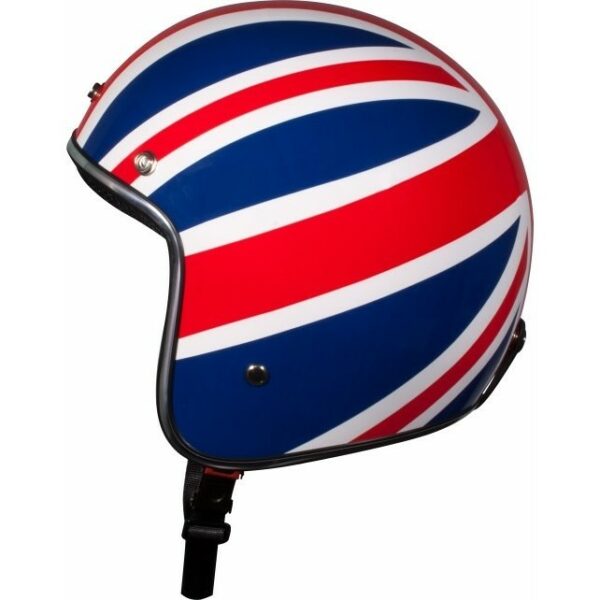 Casco Moto Jet Custom BHR 711 Inghilterra Tre Bottoni