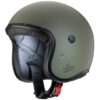 Casco Moto Jet Custom Caberg fibre tricomposite. FREERIDE Verde Militare Opaco