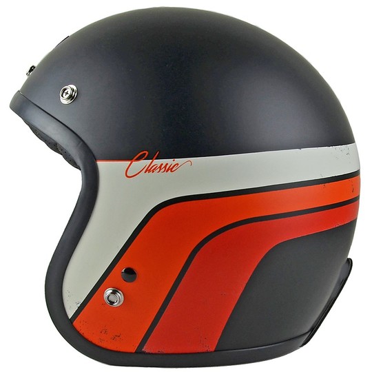 Casco Moto Jet Custom Origine PRIMO CLASSIC VINTAGE Nero Opaco