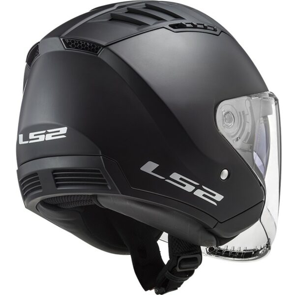 Casco Moto Jet Doppia Visiera LS2 OF600 Copter II Nero Opaco