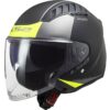 Casco Moto Jet Doppia Visiera LS2 OF600 Copter URBANE Nero Giallo