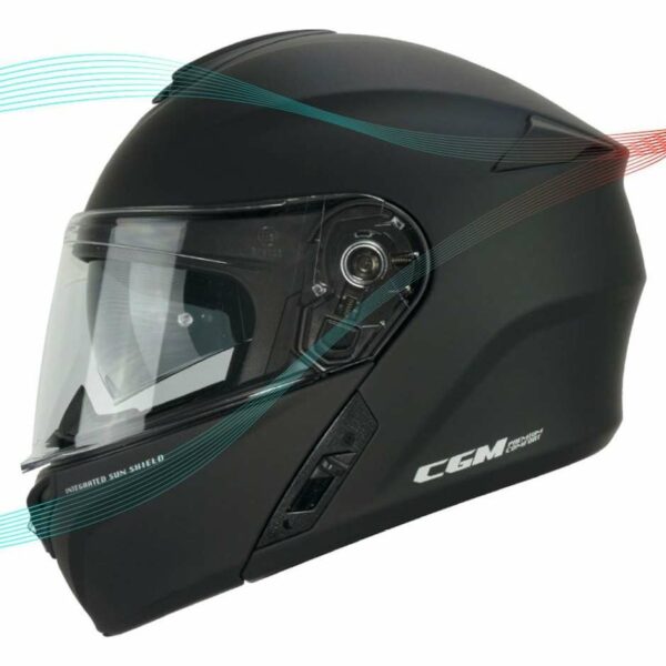 Casco Moto Modulare CGM 508A P/J BERLINO Nero Opaco
