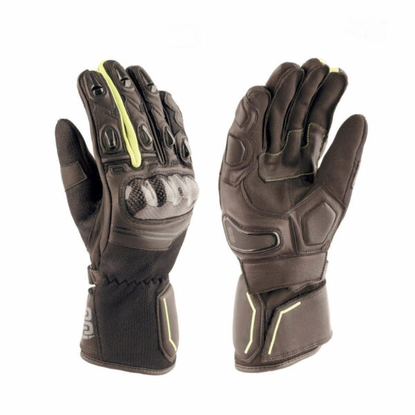 Guanti Moto Estivi Touring OJ G212 RANK Nero Giallo Fluo