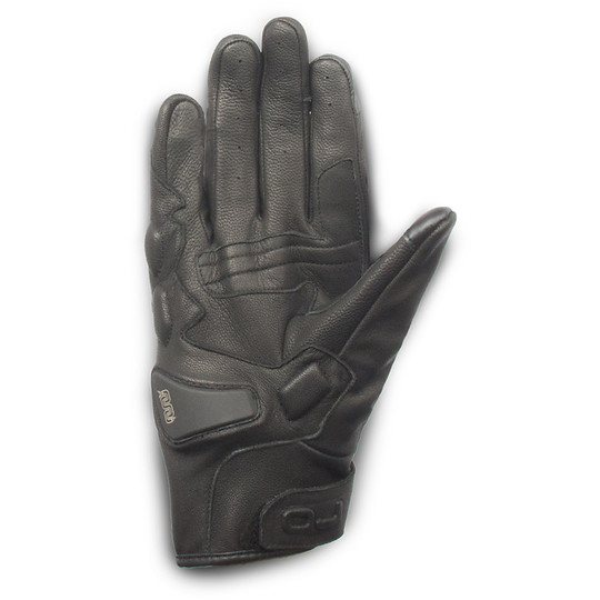 Guanti Moto In Pelle Certificati Oj Atmosfere G196 UK Nero