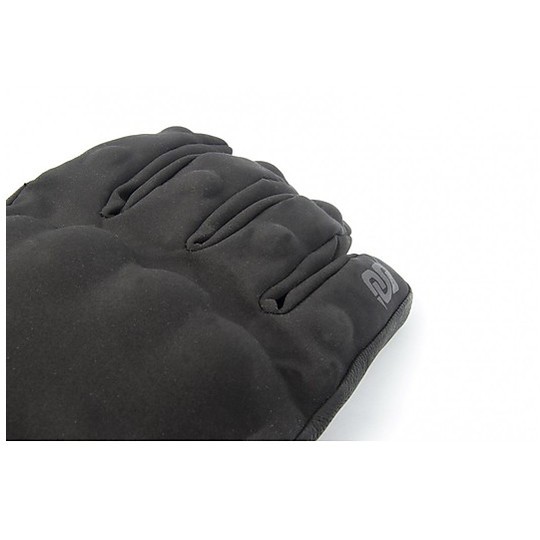 Guanti Moto In Pelle e Tessuto Impermeabili Certificati Oj Atmosfere G202 PLAIN Nero
