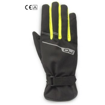 Guanti Moto In Tessuto Impermeabili Certificati Oj Atmosfere G204 WIRE Nero Giallo Fluo