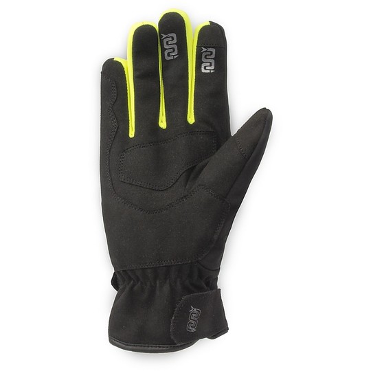 Guanti Moto In Tessuto Impermeabili Certificati Oj Atmosfere G204 WIRE Nero Giallo Fluo