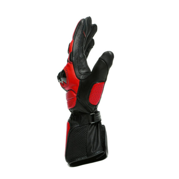 GUANTI MOTO SPORTIVI in PELLE DAINESE IMPETO NERO  ROSSO
