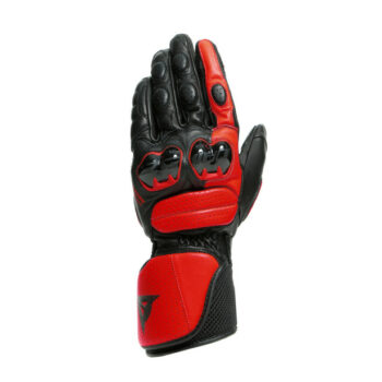 GUANTI MOTO SPORTIVI in PELLE DAINESE IMPETO NERO  ROSSO