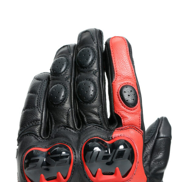 GUANTI MOTO SPORTIVI in PELLE DAINESE IMPETO NERO  ROSSO