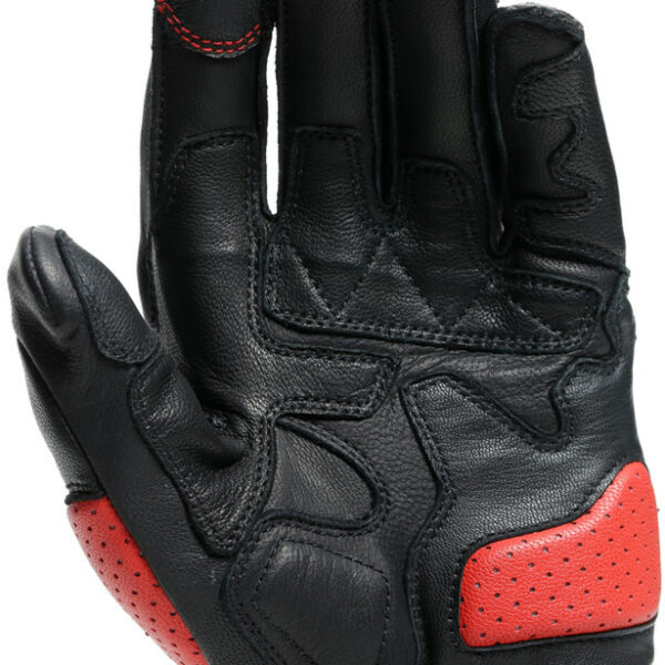 GUANTI MOTO SPORTIVI in PELLE DAINESE IMPETO NERO  ROSSO