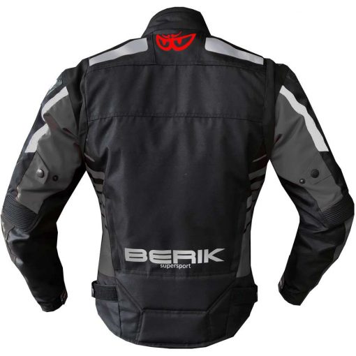 Giubbotto Moto Berik UOMO 2.0 NJ-193329 NERO GRIGIO ROSSO
